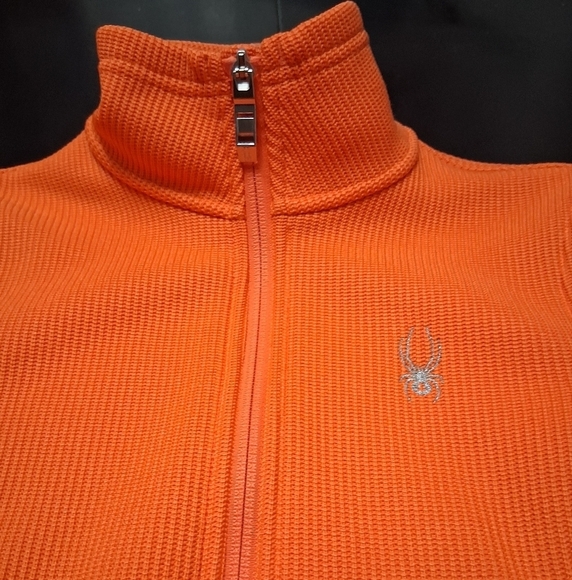 Spyder Orange Women's Zip Up Sweater Size SP - Picture 5 of 10